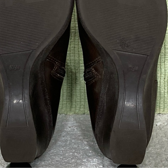 Marc Fisher Womens Ventura Brown Leather Mid Zip Wedge Boots Shoes - Size 6.5M - Picture 10 of 13